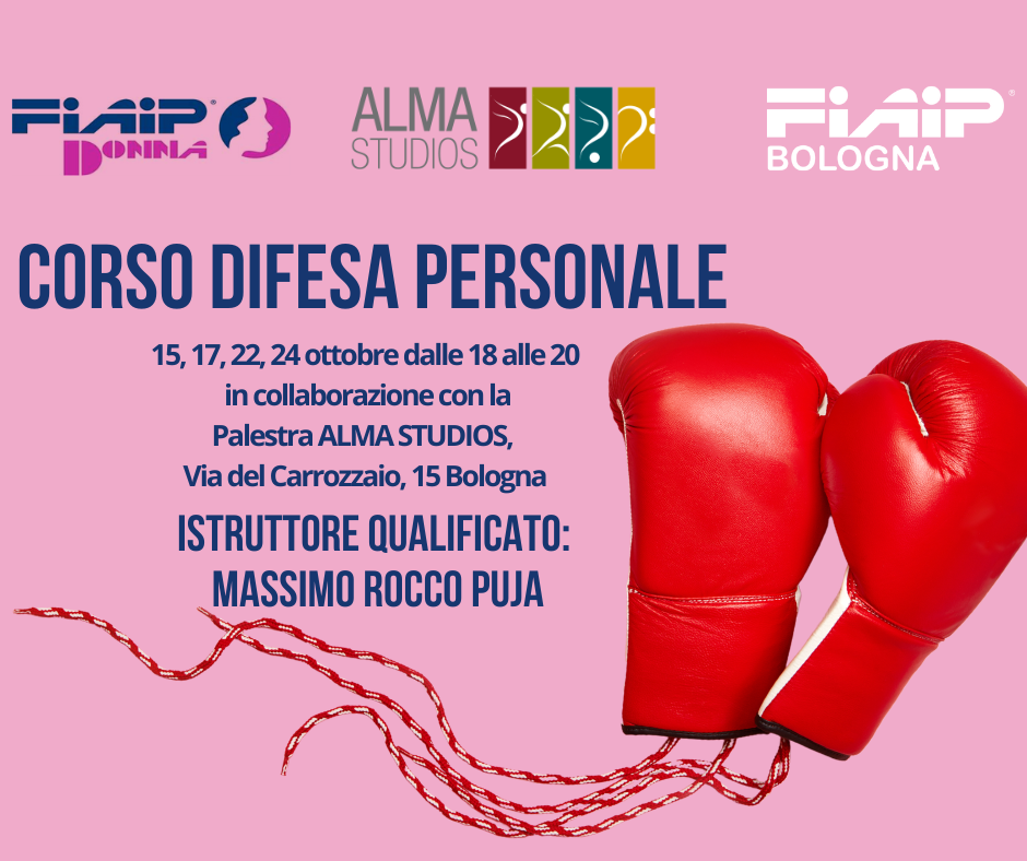 Al momento stai visualizzando FIAIP DONNA – BOLOGNA 15-17-22-24/10/24 | Corso sulla difesa personale